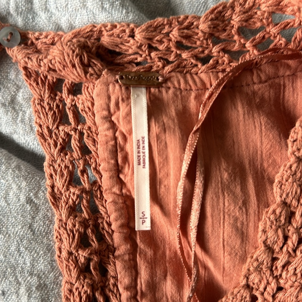 Free People Crochet Long Sleeve Top, size small - Picture 4 of 4